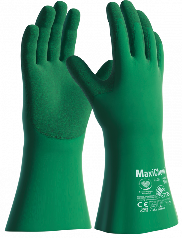 ATG MaxiChem duga zelena rukavica 35 cm vel 09-0