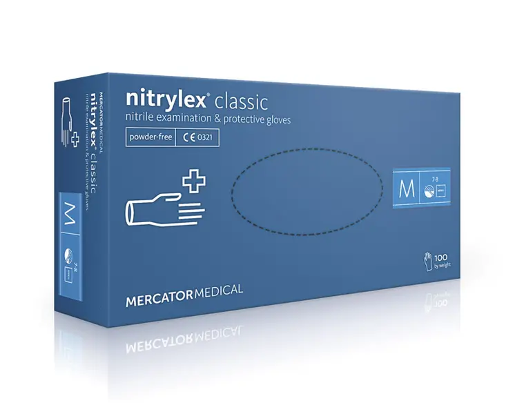 Rukavice jednokratne Nitril NITRYLEX CLASSIC plave vel. L-0