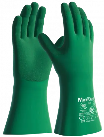ATG MaxiChem Cut duga zelena rukavica 35 cm vel 09-0